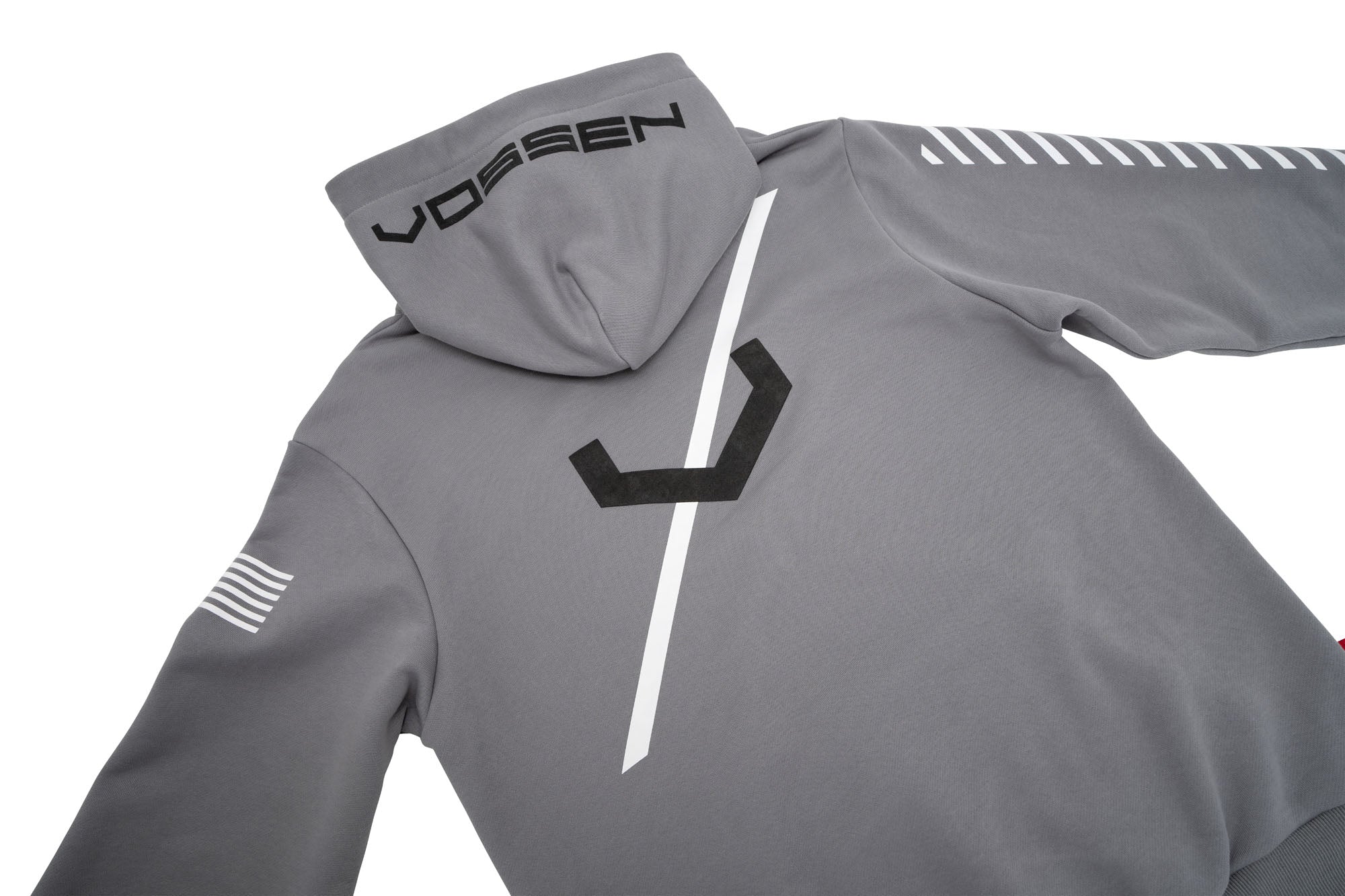 Tech Stripes Hoodie | Grey - Vossen