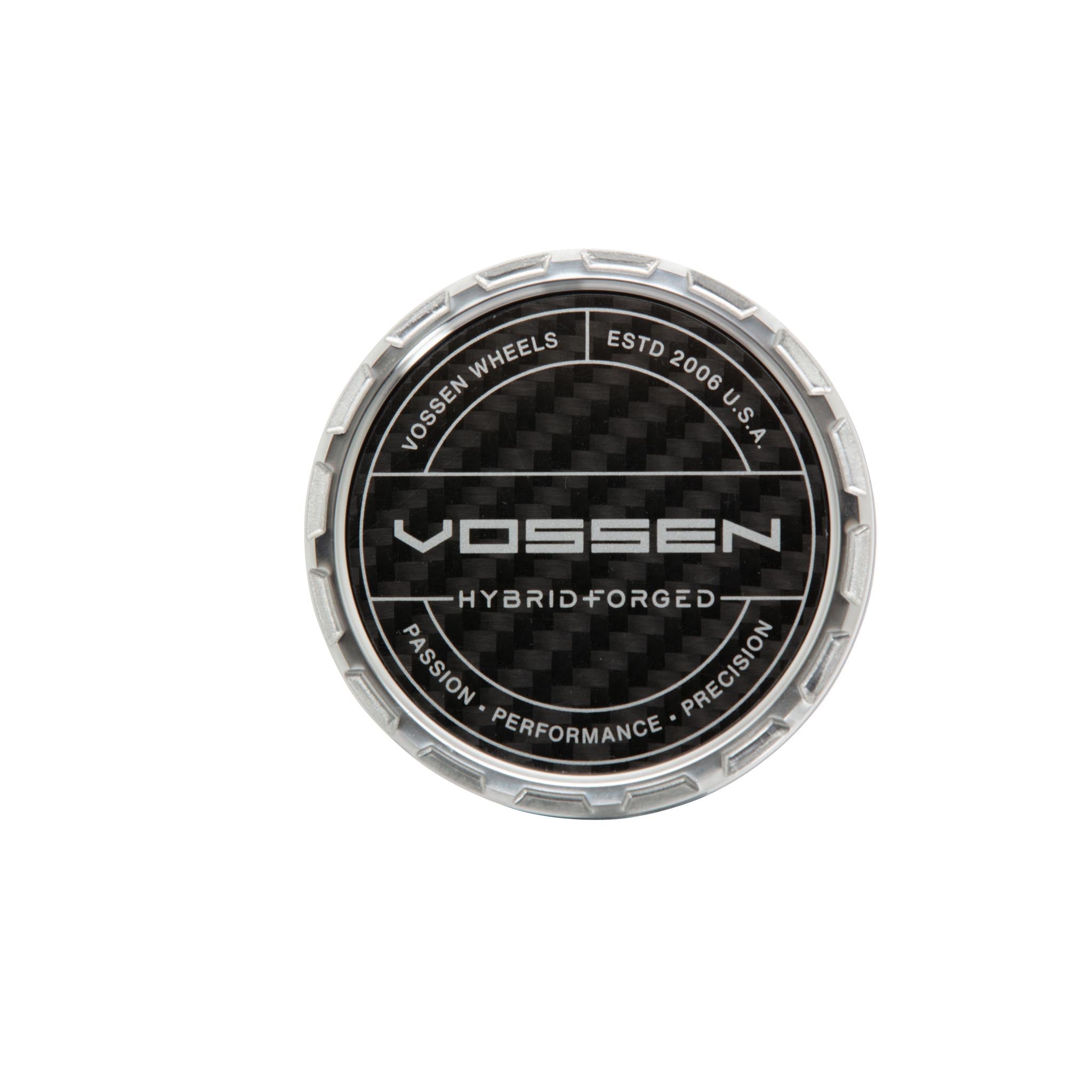 Carbon Hybrid Forged Billet Sport Cap for VF & HF Series Wheels (Gloss Clear) - Twill Weave Carbon