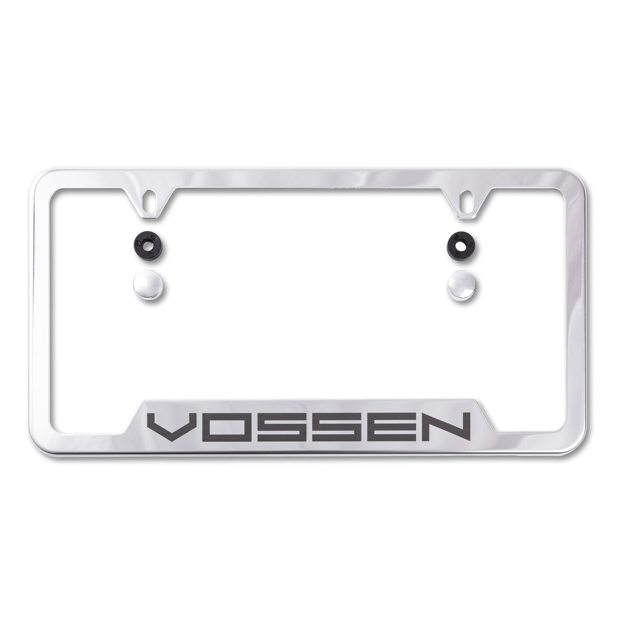 Classic Stainless Vossen License Plate Frame (Black, Brushed and Chrome) - Vossen