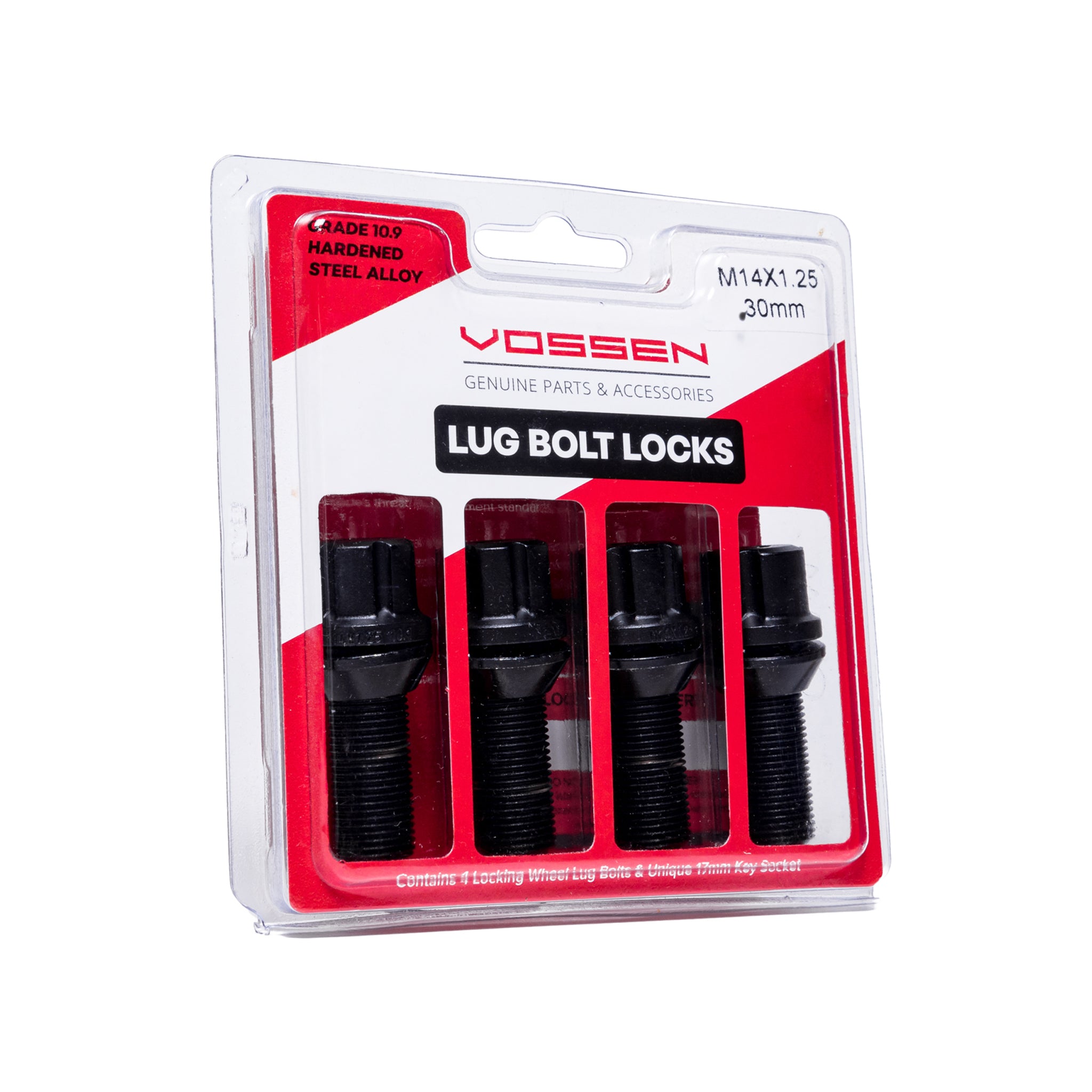 14x1.25 30mm Lug Bolt & Lock Combo - Vossen