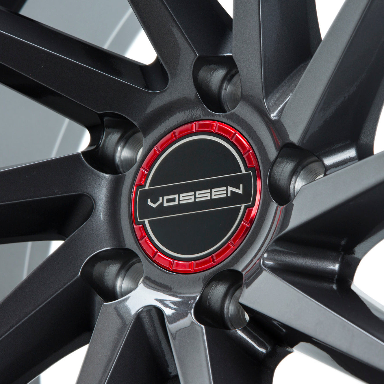 Classic Billet Sport Cap Set for CV/VF/HF Series Wheels (Vossen Red) - Vossen