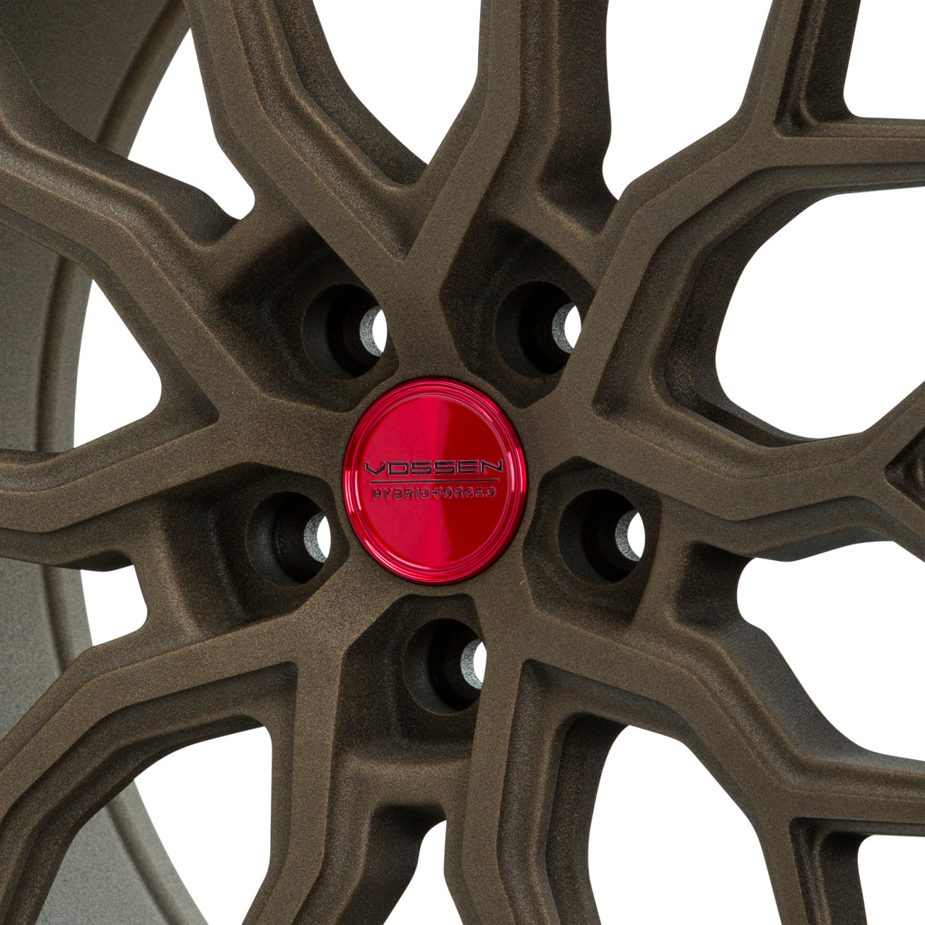Hybrid Forged Optional Center Cap (Transparent Red/Black) - Vossen