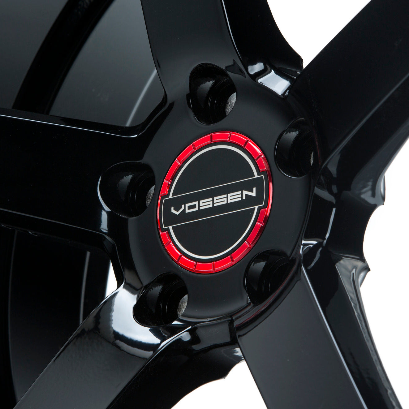 Classic Billet Sport Cap Set for CV/VF/HF Series Wheels (Vossen Red) - Vossen