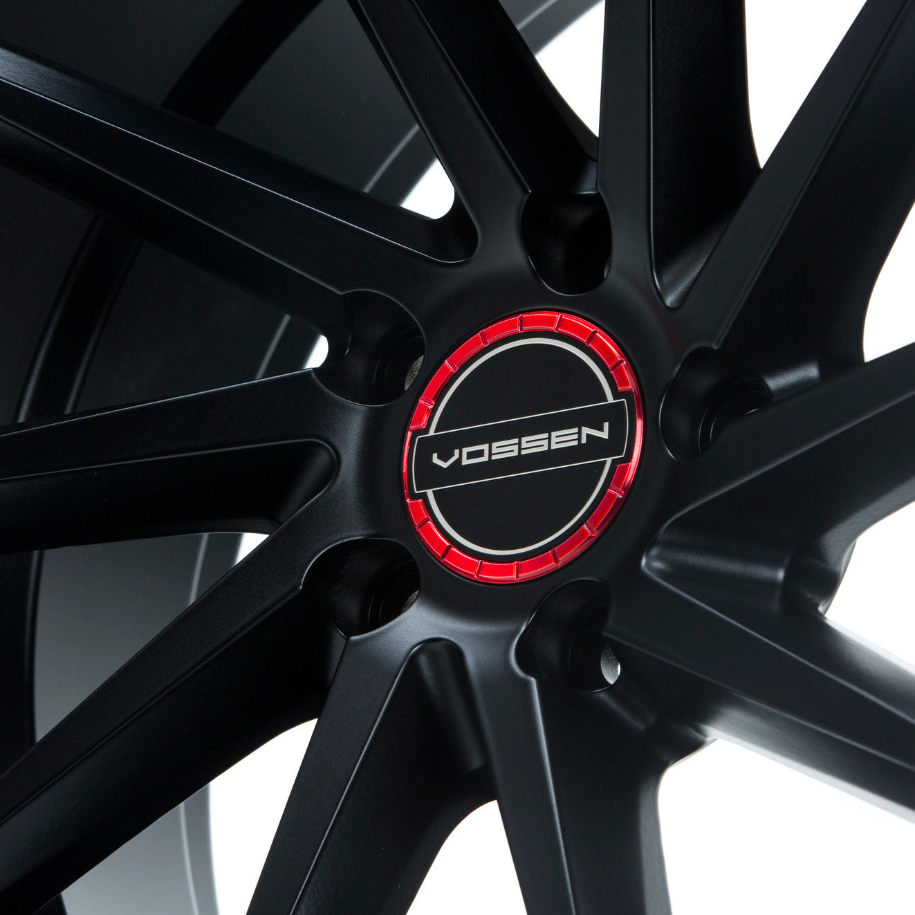 Classic Billet Sport Cap Set for CV/VF/HF Series Wheels (Vossen Red) - Vossen