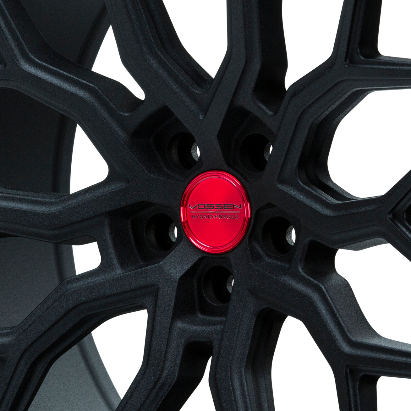Hybrid Forged Optional Center Cap (Transparent Red/Black) - Vossen