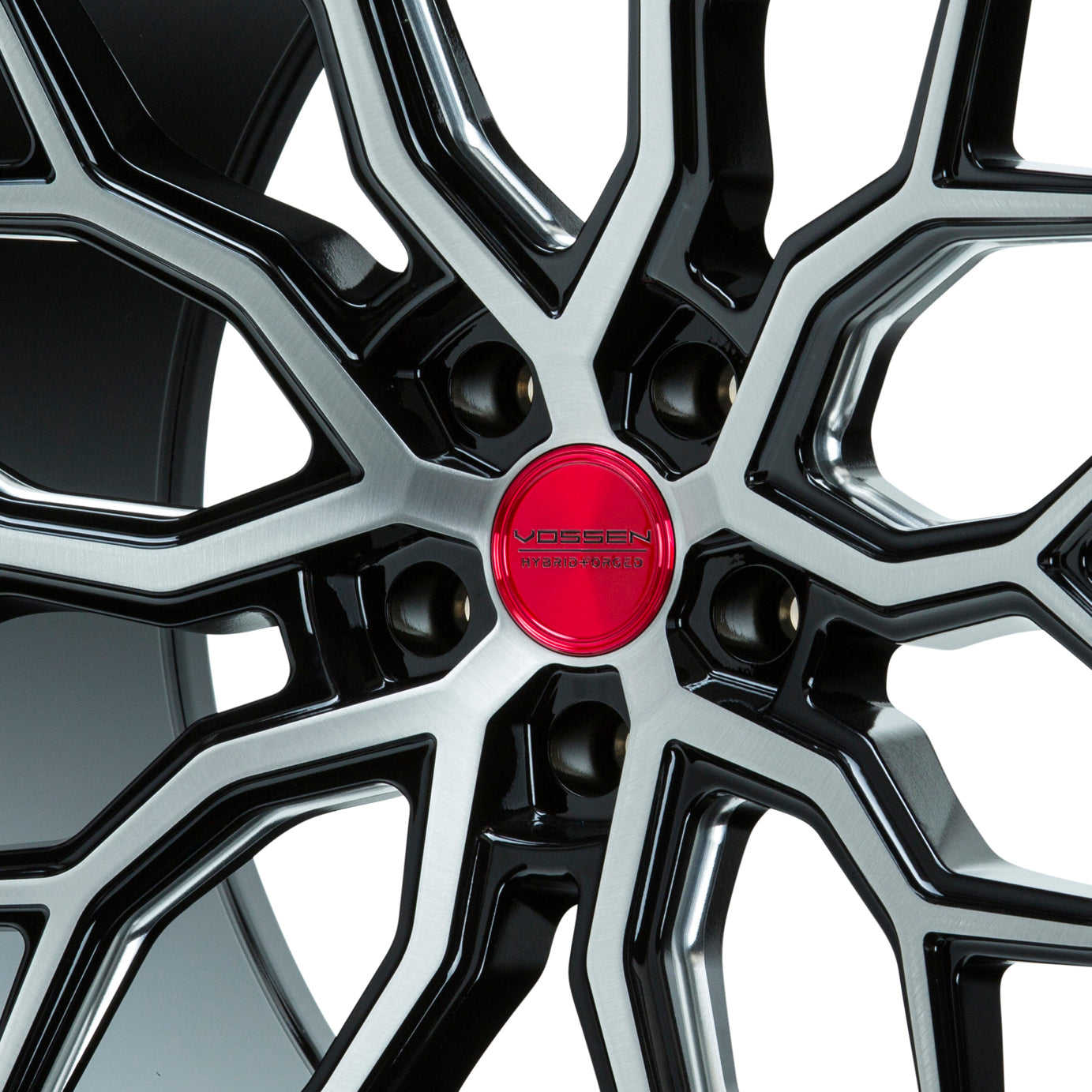 Hybrid Forged Optional Center Cap (Transparent Red/Black) - Vossen