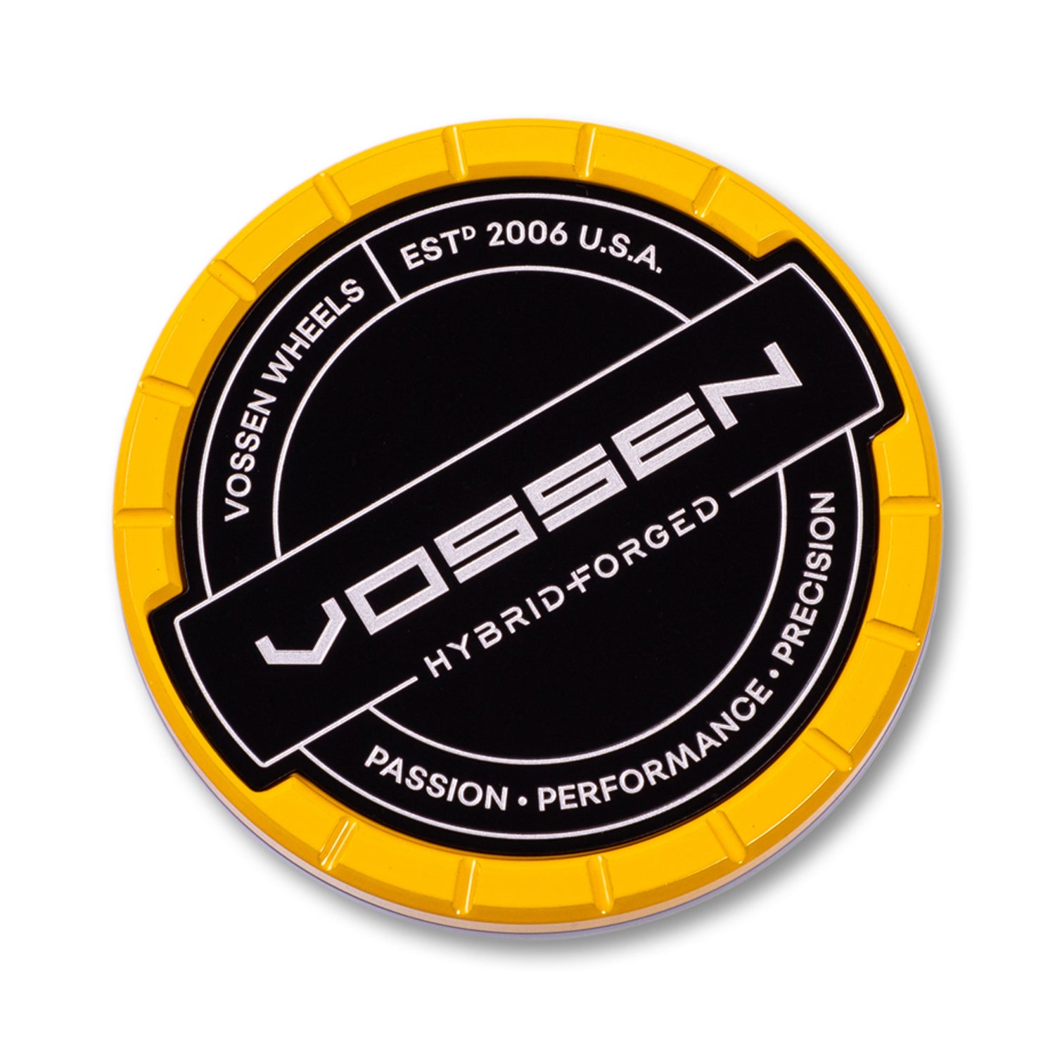 Hybrid Forged Billet Sport Cap Set for VF & HF Series Wheels (Canary Yellow) - Vossen
