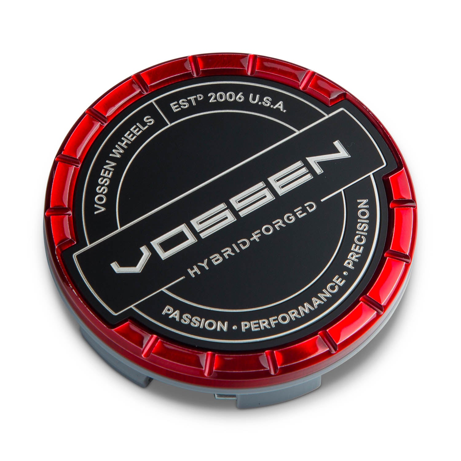 Hybrid Forged Billet Sport Cap Set for VF & HF Series Wheels (Vossen Red) - Vossen