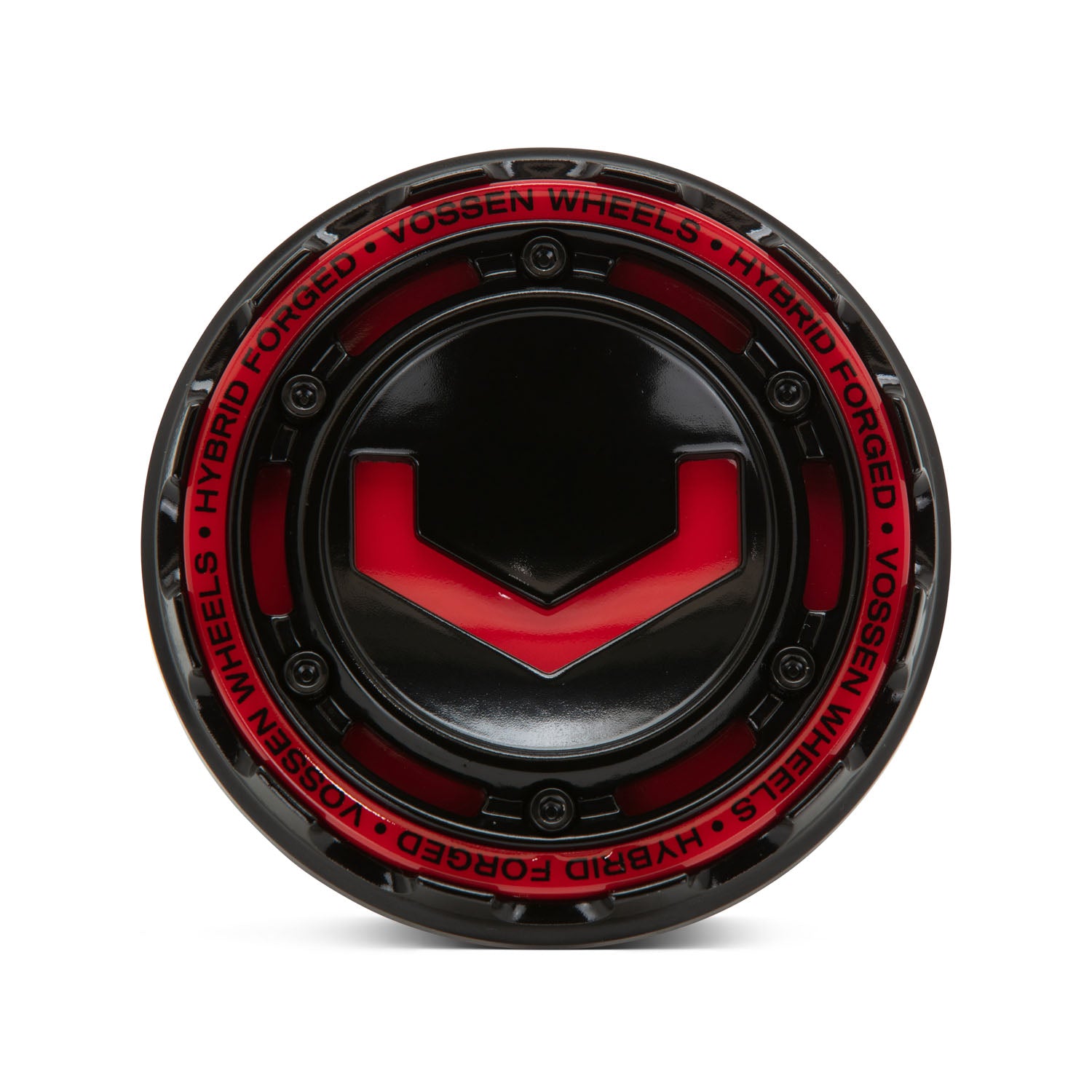 Modular Billet Caps- Gloss Black / Vossen Red - Vossen