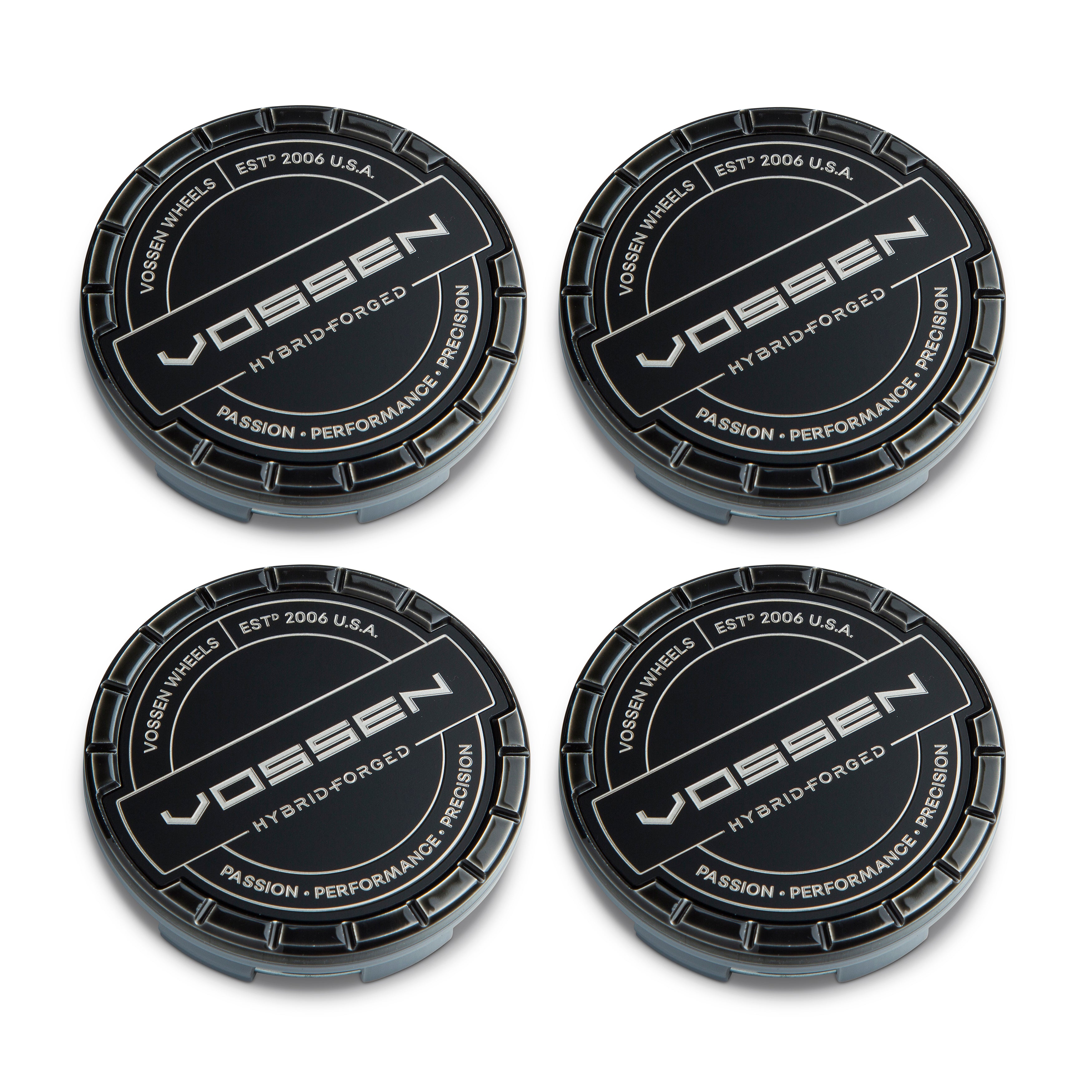 Hybrid Forged Billet Sport Cap Set for VF & HF Series Wheels (Gloss Black) - Vossen