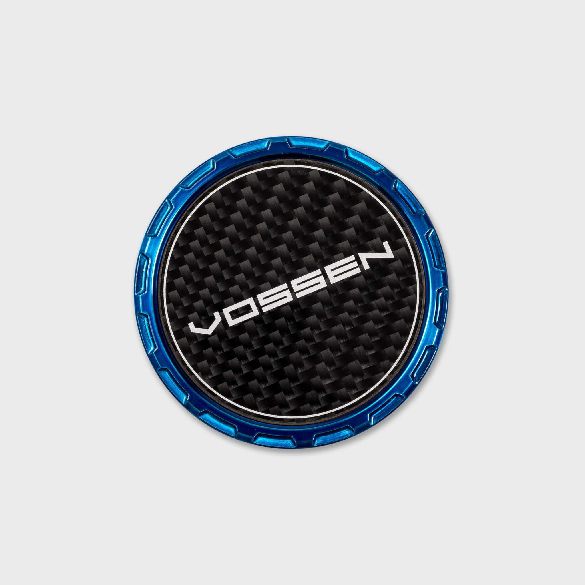 Classic Carbon Billet Sport Cap for VF & HF Series Wheels (Fountain Blue) - Twill Weave Carbon