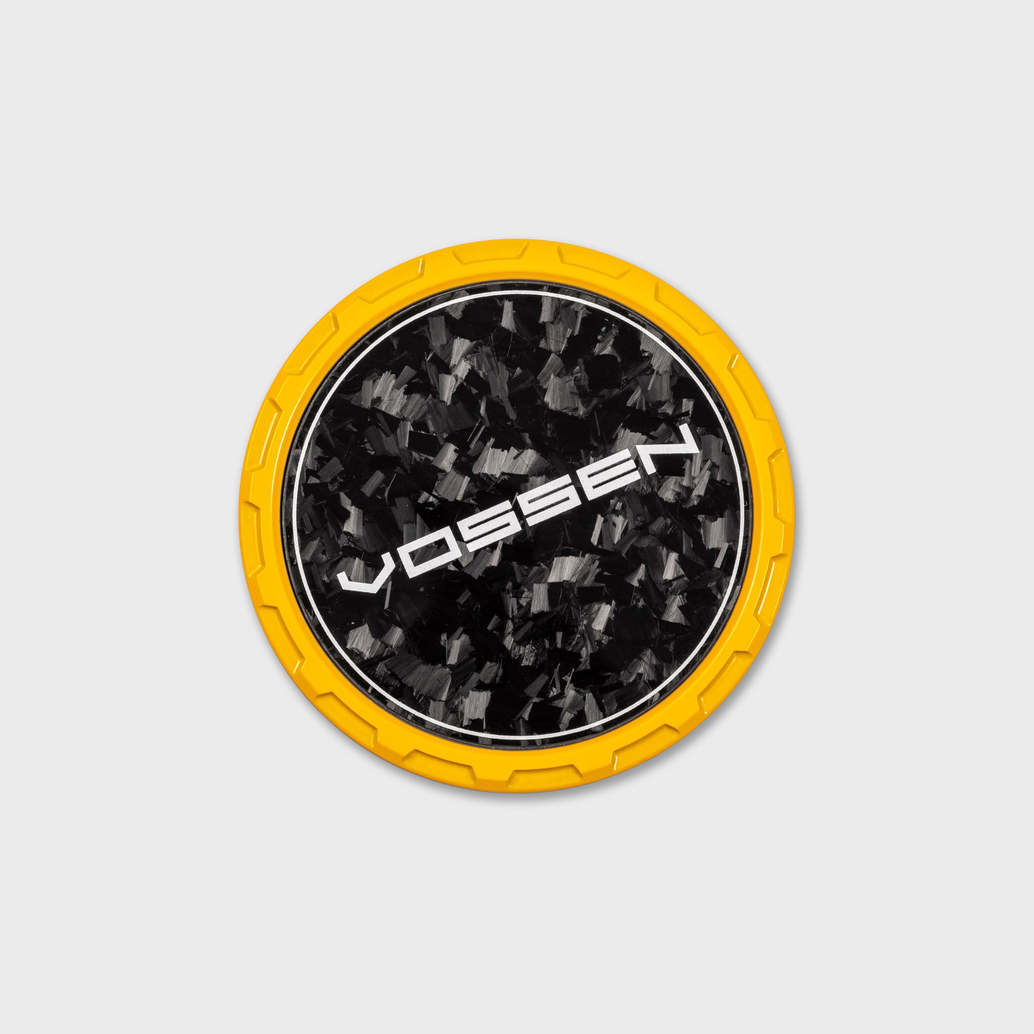 Classic Carbon Billet Sport Cap for VF & HF Series Wheels (Canary Yellow) - Forged Carbon