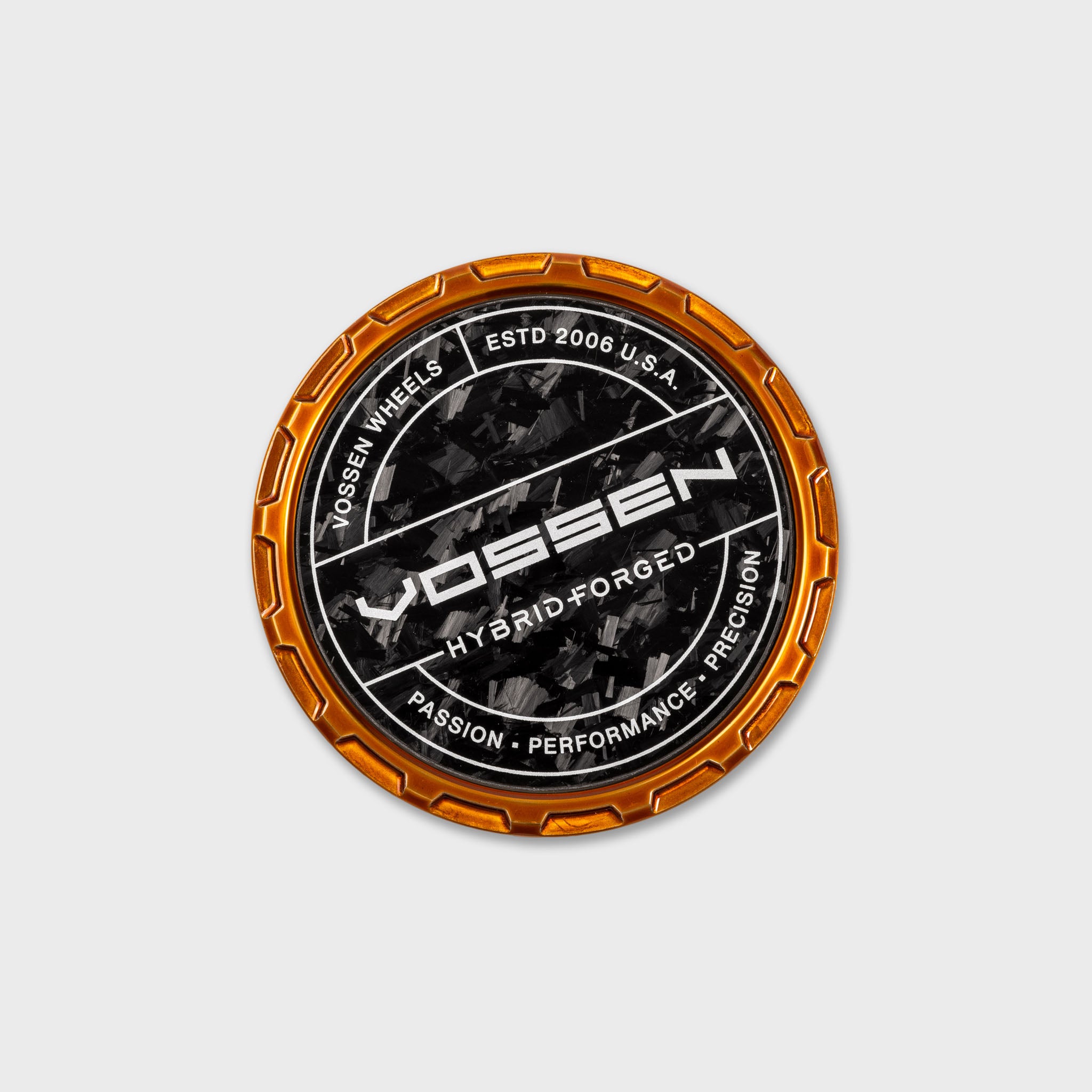 Hybrid Forged Carbon Billet Sport Cap for VF & HF Series Wheels (Brickell Bronze) - Forged Carbon