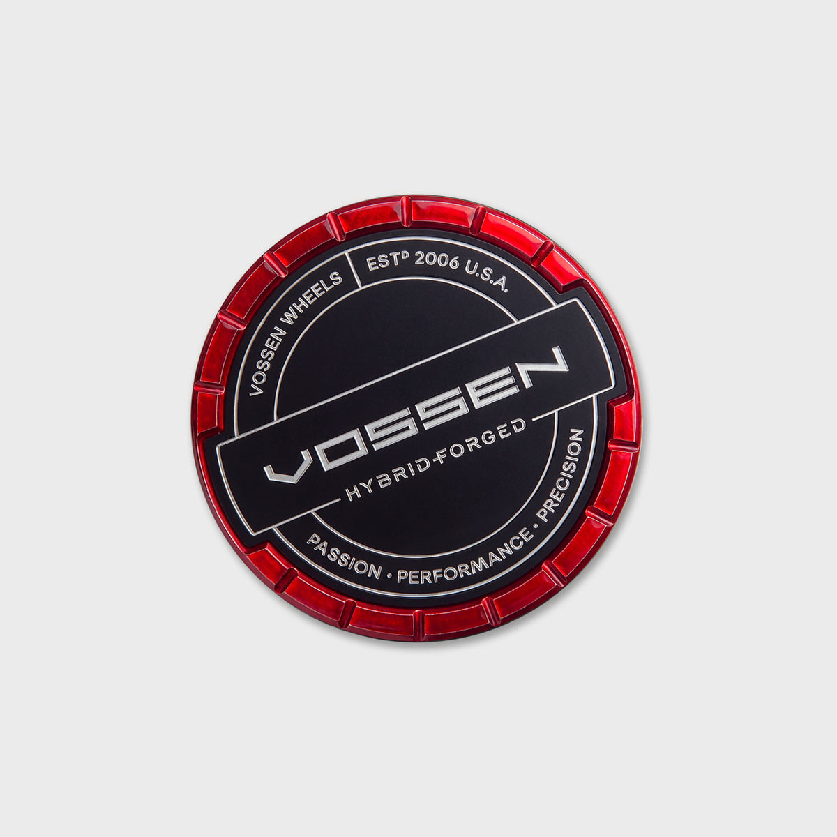 Hybrid Forged Billet Sport Cap for VF & HF Series Wheels (Vossen Red)