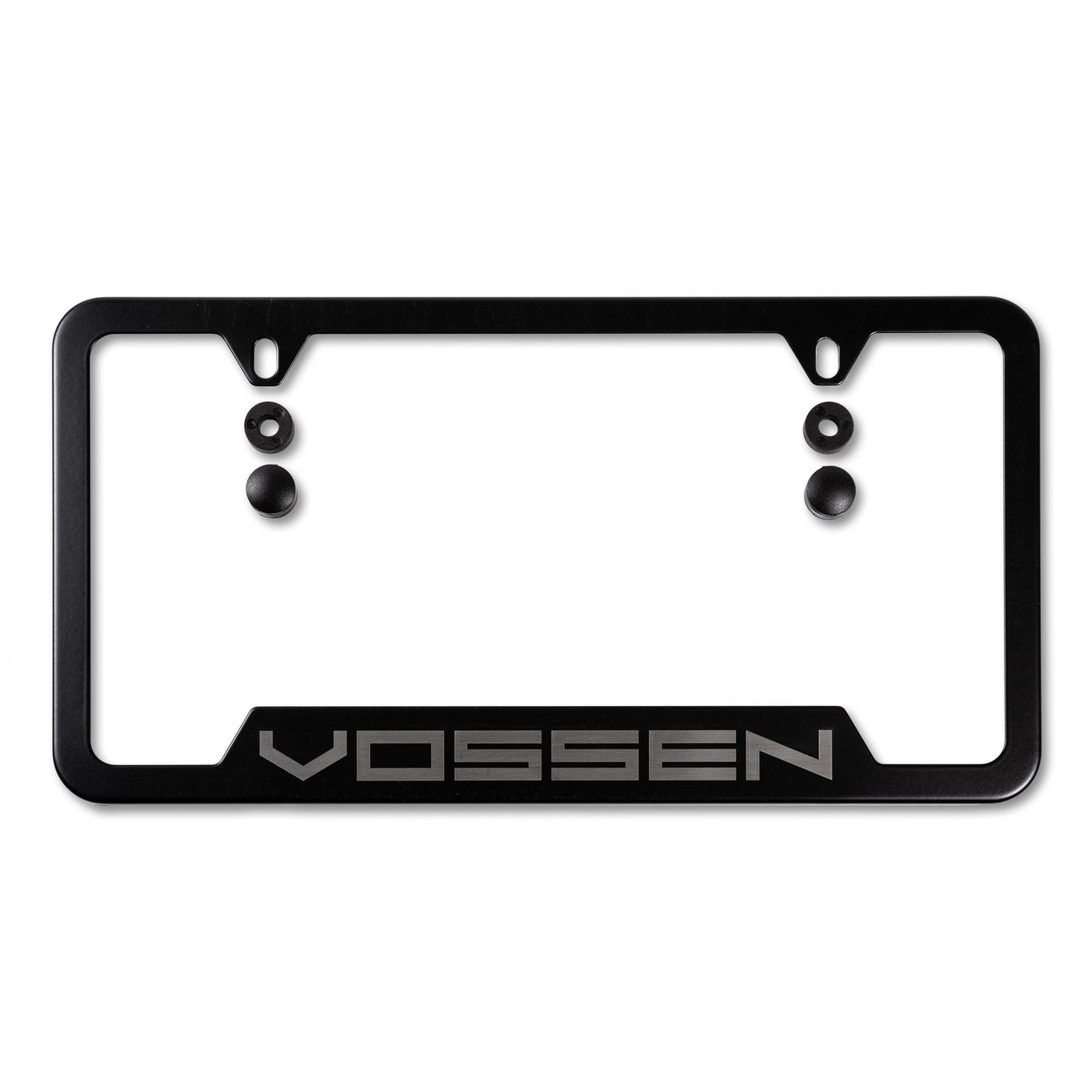 Classic Stainless Vossen License Plate Frame (Black, Brushed and Chrom