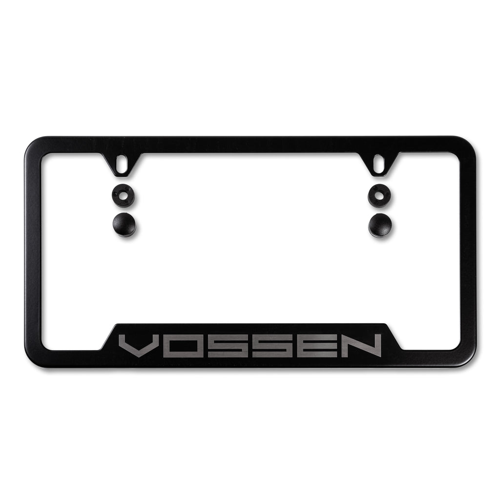 Classic Stainless Vossen License Plate Frame (Black, Brushed and Chrome) - Vossen