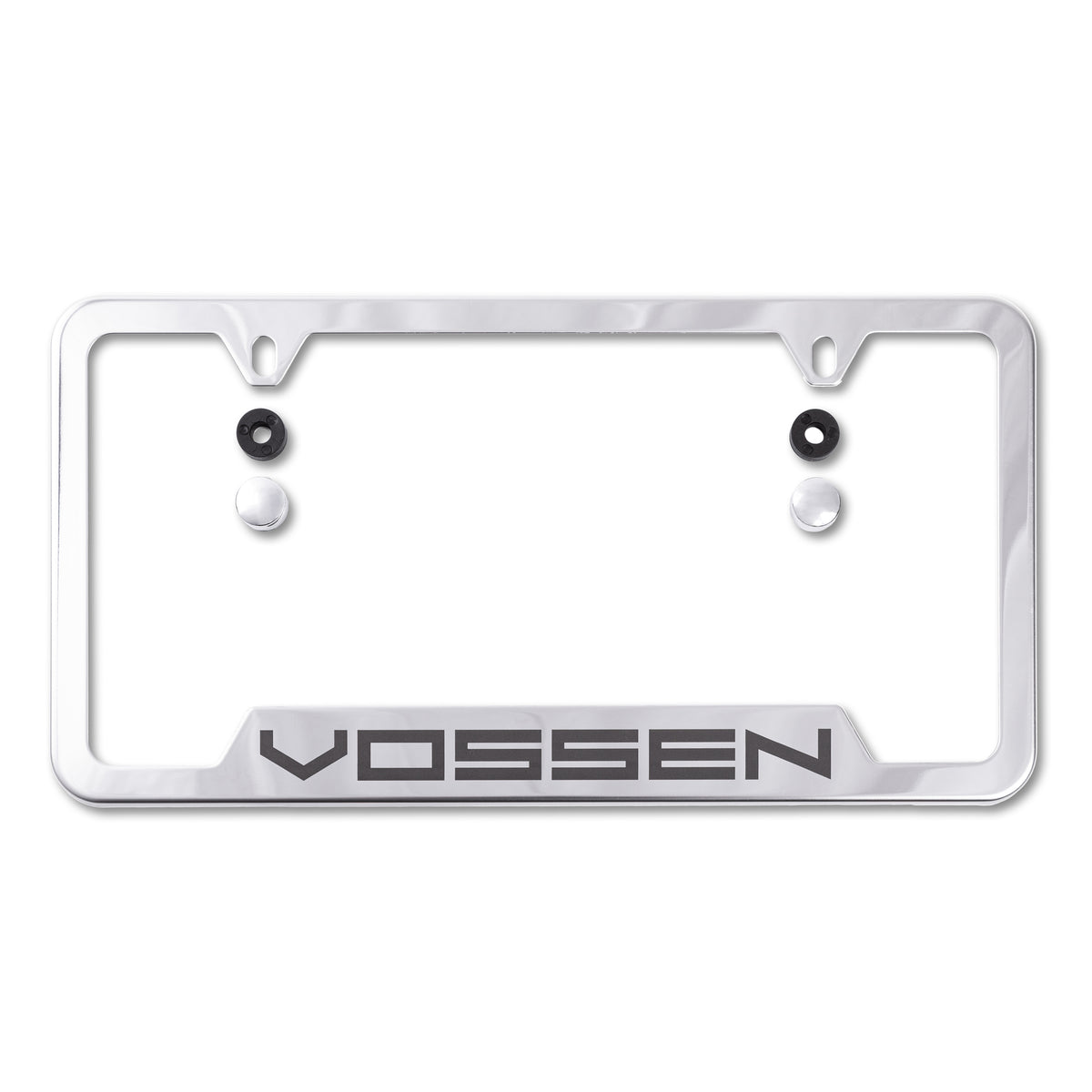 Classic Stainless Vossen License Plate Frame (Black, Brushed and Chrome) - Vossen