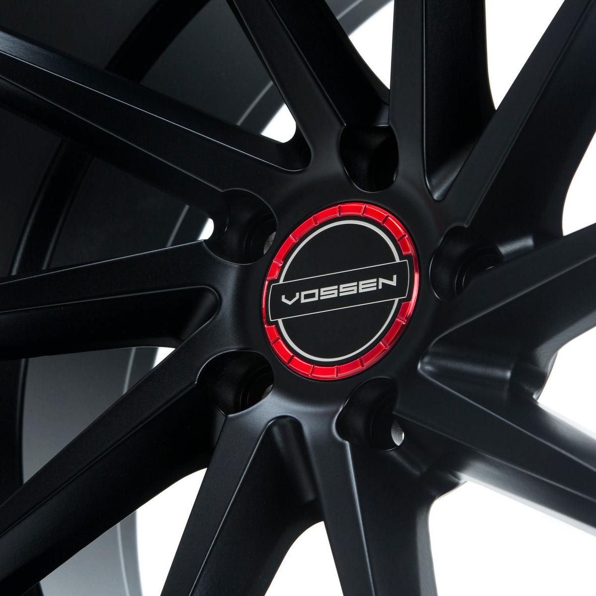 Classic Billet Sport Cap Set for CV/VF/HF Series Wheels (Vossen Red) - Vossen