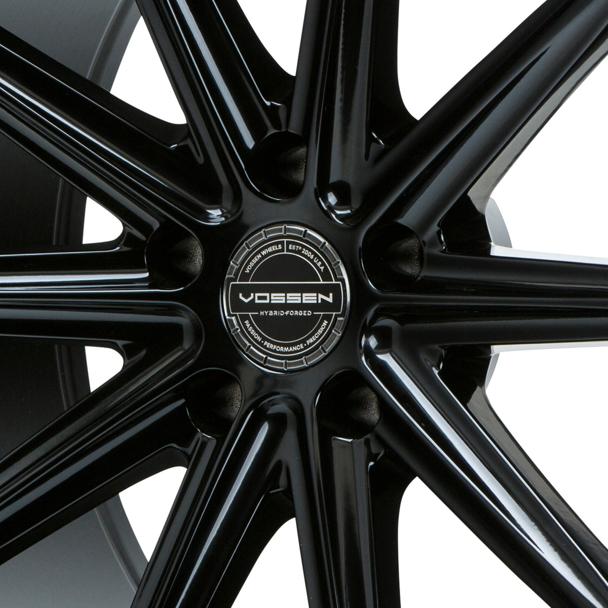 Hybrid Forged Billet Sport Cap Set for VF & HF Series Wheels (Gloss Black) - Vossen