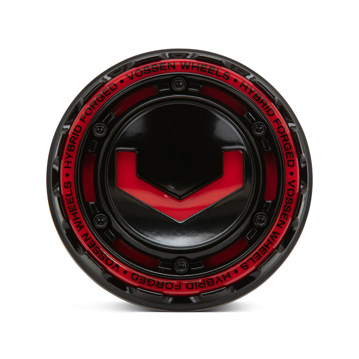 Modular Billet Caps- Gloss Black / Vossen Red - Vossen