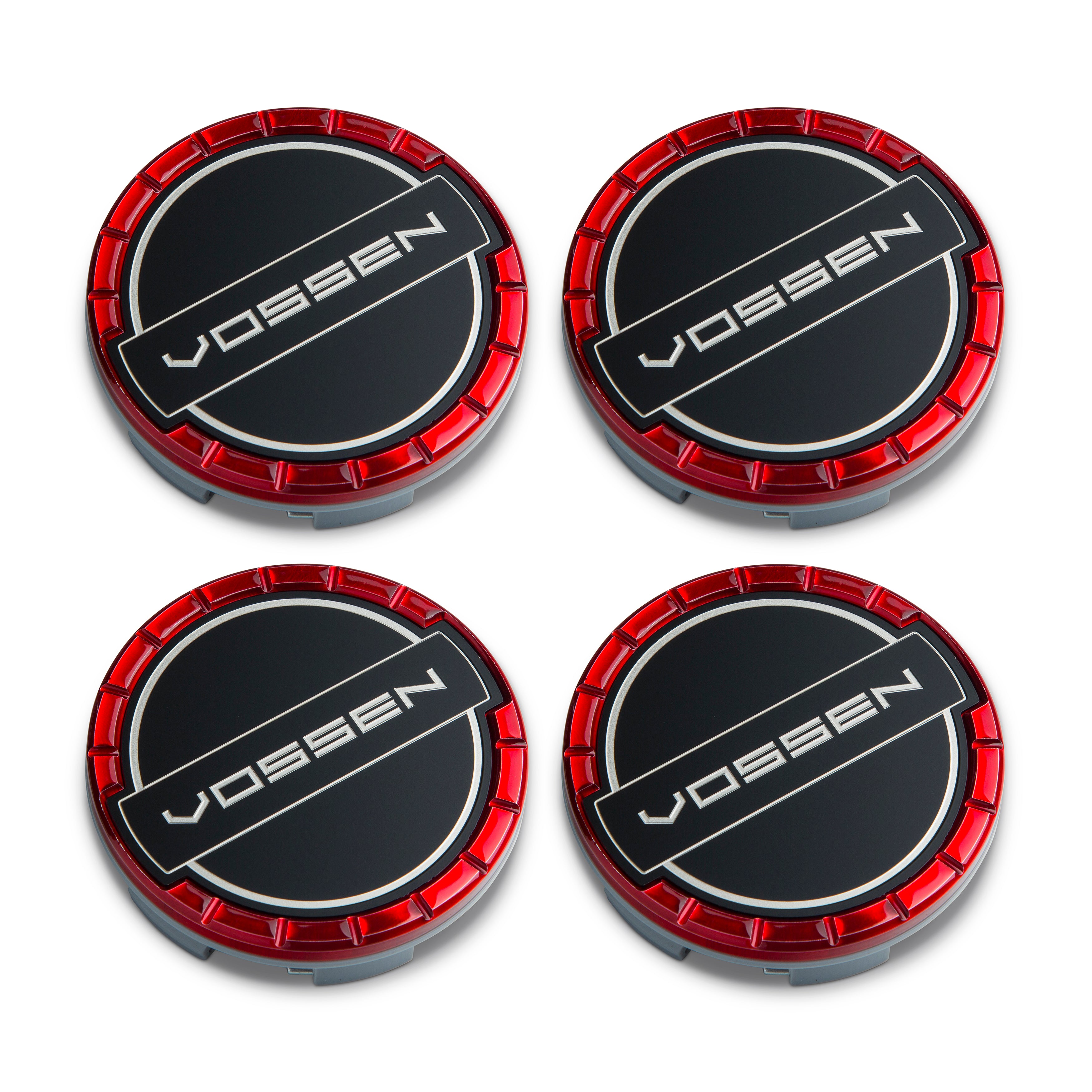 Classic Billet Sport Cap Set for CV/VF/HF Series Wheels (Vossen Red) - Vossen
