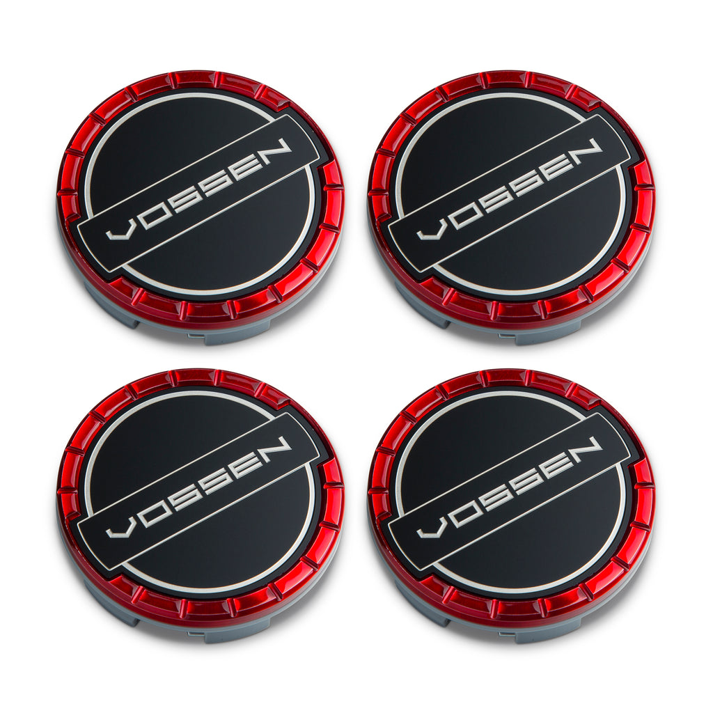 Classic Billet Sport Cap Set for CV/VF/HF Series Wheels (Vossen Red) - Vossen