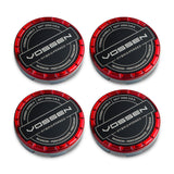 Hybrid Forged Billet Sport Cap Set for VF & HF Series Wheels (Vossen Red) - Vossen